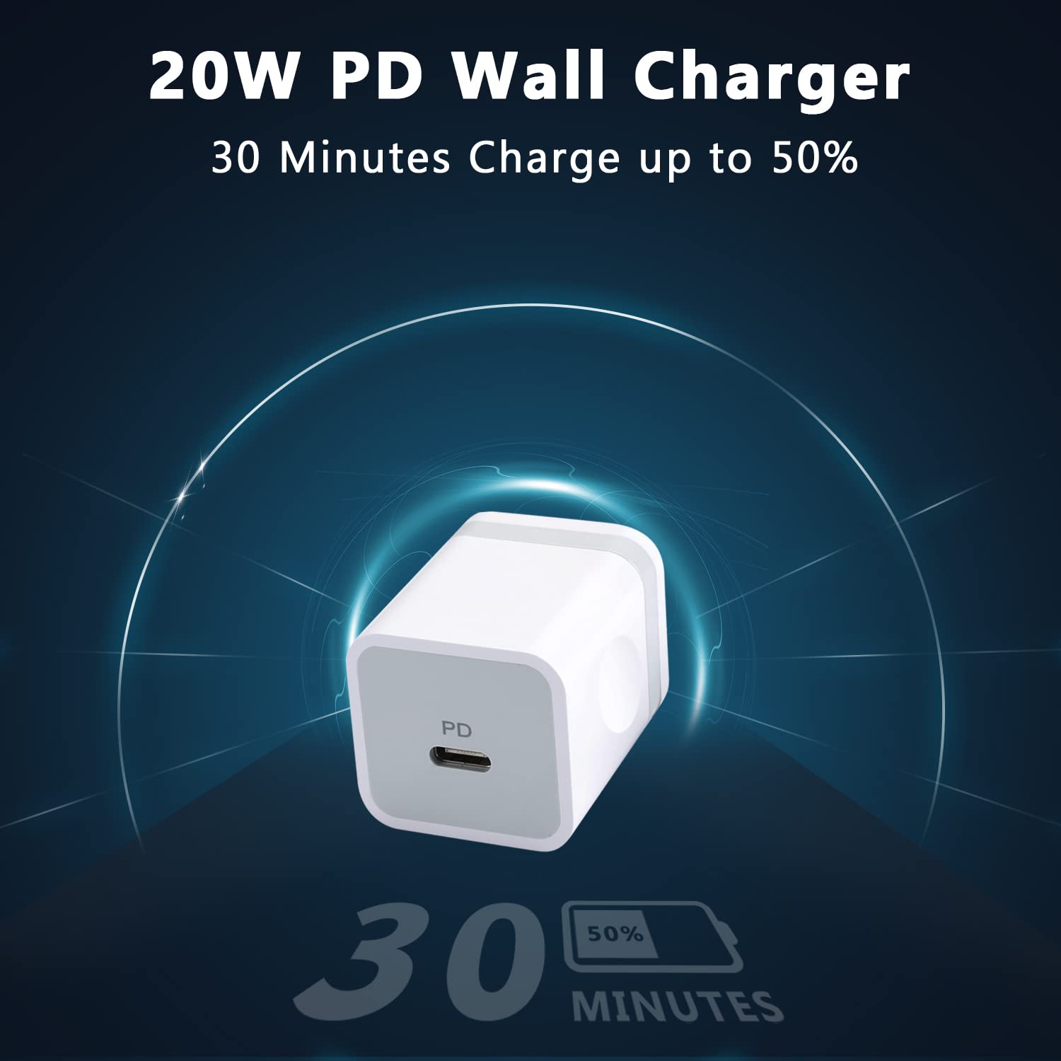 20W USB C Fast Charger for iPad Air 5th 4th 10.9, iPad Pro 12.9/11 inch/2022/2021/2020, iPad