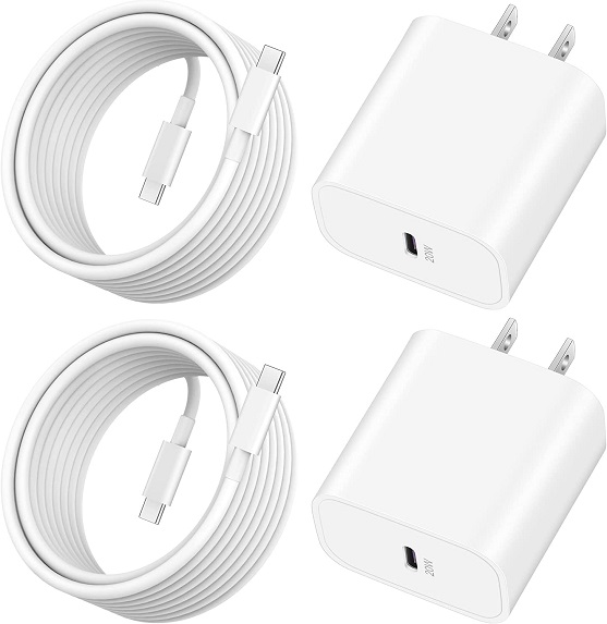 iPhone 17 16 15 Charger 10FT Fast Charging, 2 Pack 20W Type C Wall Charger Block with 10Foot Long USB C to C Cable for iPhone 17/17 Pro/17 Pro Max/Air/16/16 Pro Max/15/15 Pro Max/Plus, iPad, AirPods