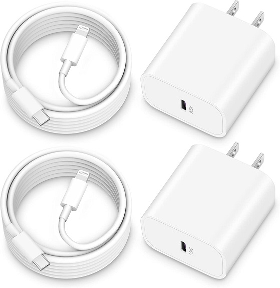 iPhone 14 13 12 11 Fast Charger [Apple MFi Certified], 2Pack 20W USB C Charger Block Wall Plug with 6FT USB-C to Lightning Cable Fast Charging for iPhone 14/14 Pro Max/13/13 Pro Max/12/11, AirPods Pro