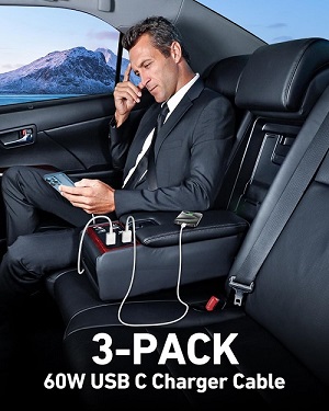 thumbnail image 2 of 4Pack Car Carplay Cable For IPhone 16 15 Pro Max 15 Plus 2 of 11